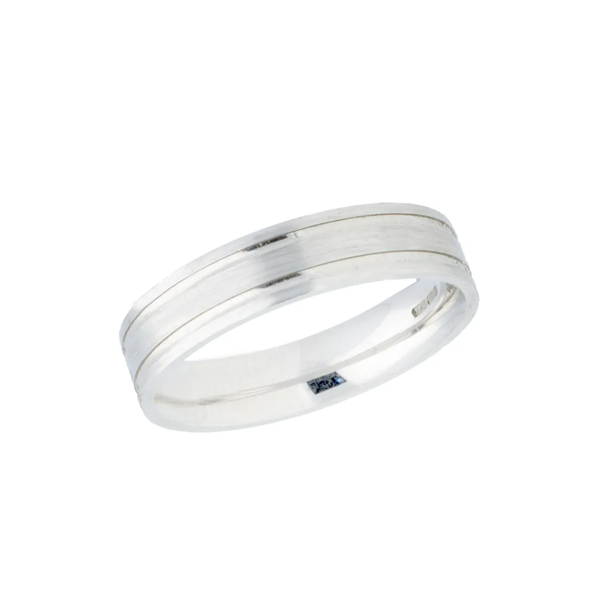 Picture of 18ct white gold lined wedding band