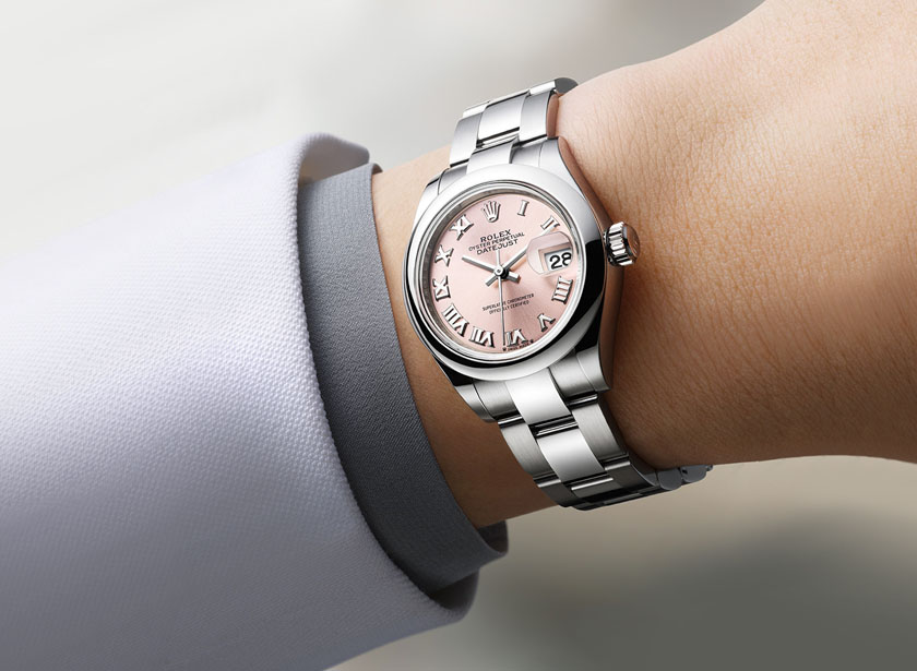 Rolex women's watch on wrist