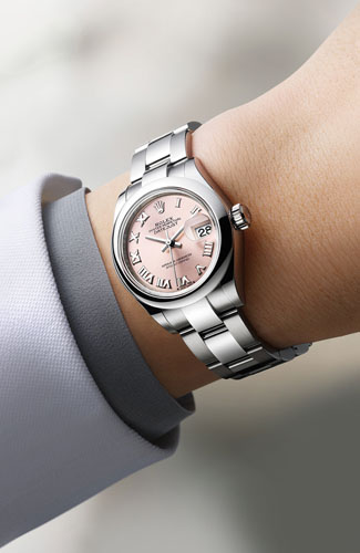 Rolex women's watch on wrist